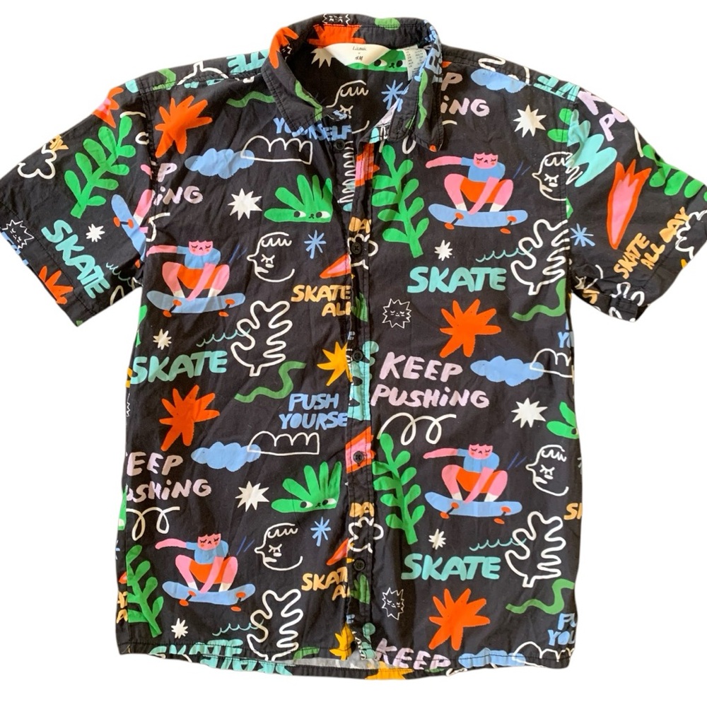 Liunic x H&M Kids Collared Shirt SZ 14